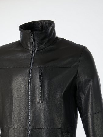 Утепленная куртка из натуральной кожи