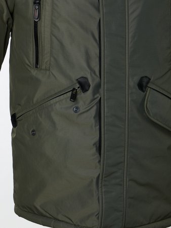 Пуховик удлинённый с капюшоном