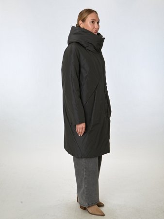 Удлиненный пуховик с капюшоном