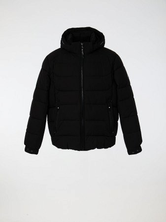 Пуховик мужской с капюшоном стёганый