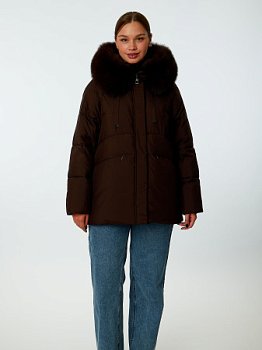 Пуховик женский с капюшоном