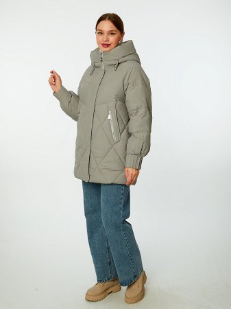 Пуховик женский стёганый с капюшоном