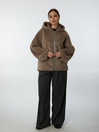 Двусторонняя экодубленка с капюшоном