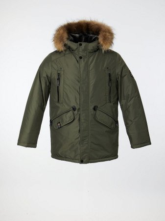 Пуховик удлинённый с капюшоном