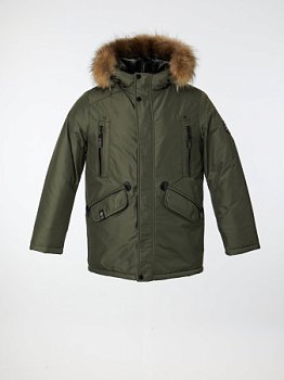 Пуховик удлинённый с капюшоном