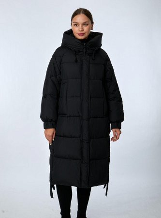 Пуховик женский с капюшоном удлинённый