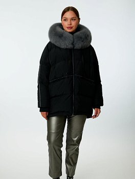 Пуховик женский стёганый с капюшоном