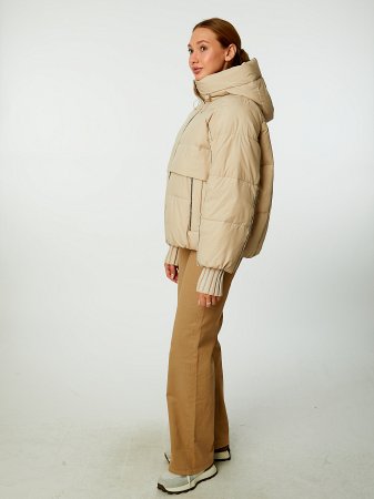 Пуховик женский стёганый с капюшоном