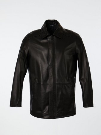 Полупальто мужское из натуральной кожи   