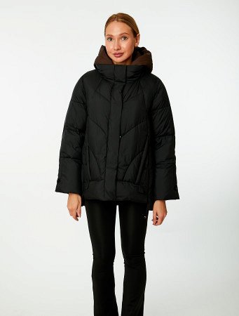 Пуховик женский стёганый с капюшоном