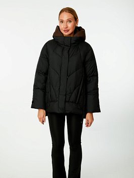 Пуховик женский стёганый с капюшоном