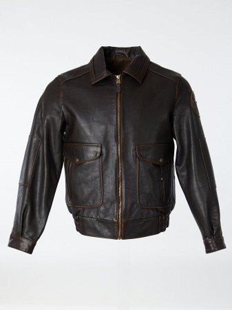 Стильный бомбер из натуральной кожи
