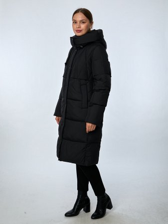 Пуховик женский с капюшоном стёганый