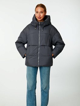 Пуховик женский стёганый с капюшоном