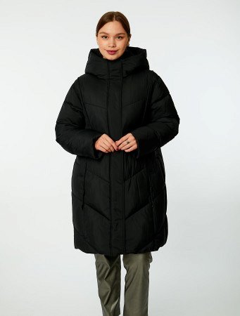 Пуховик стёганый с капюшоном