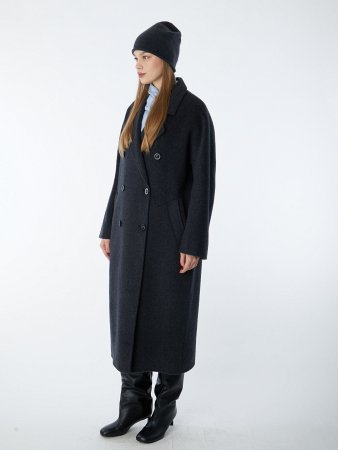 Длинное пальто с английским воротником