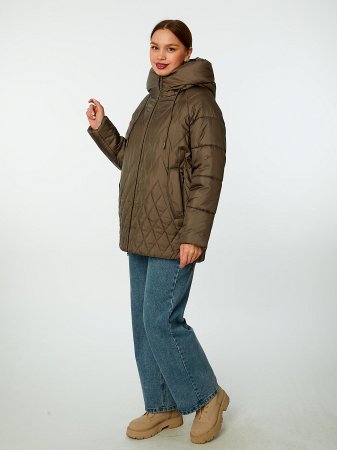 Пуховик женский стёганый с капюшоном