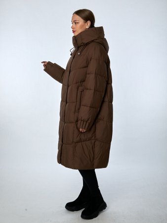 Пуховик женский удлинённый с капюшоном