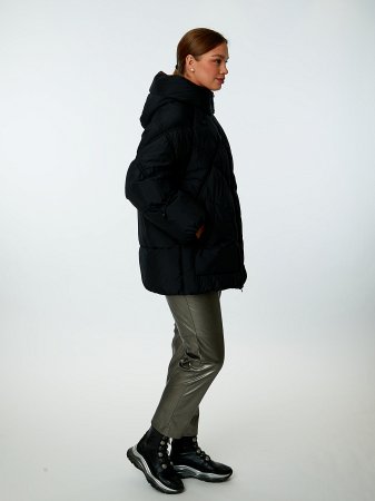 Пуховик женский стёганый с капюшоном