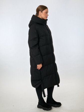 Пуховик женский стёганый с капюшоном