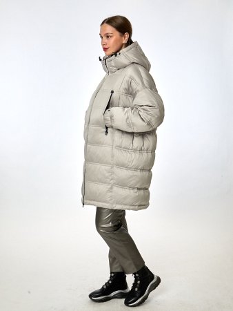 Пуховик женский стёганый с капюшоном