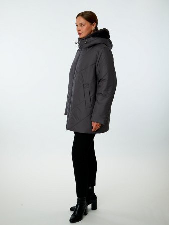 Пуховик женский стёганый с капюшоном
