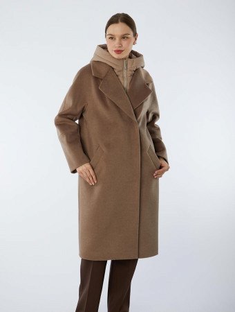  Пальто полушерстяное со съемным капюшоном