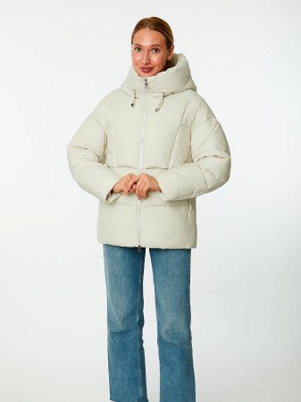 Пуховик женский стёганый с капюшоном