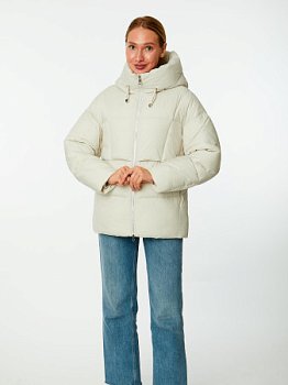 Пуховик женский стёганый с капюшоном
