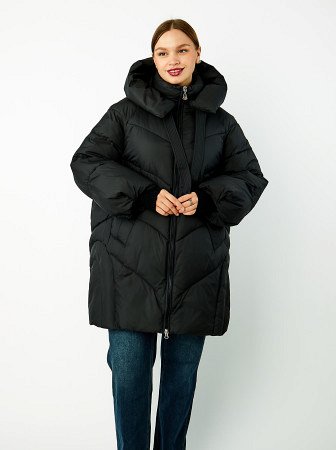 Пуховик стёганый с капюшоном