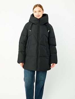 Пуховик женский стёганый с капюшоном