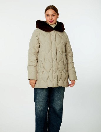 Пуховик стёганый с капюшоном
