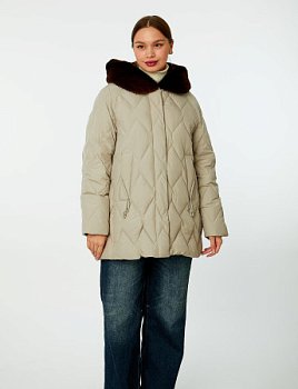 Пуховик стёганый с капюшоном