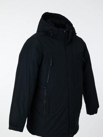 Пуховик мужской удлинённый с капюшоном