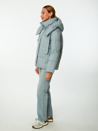 Пуховик женский стёганый с капюшоном