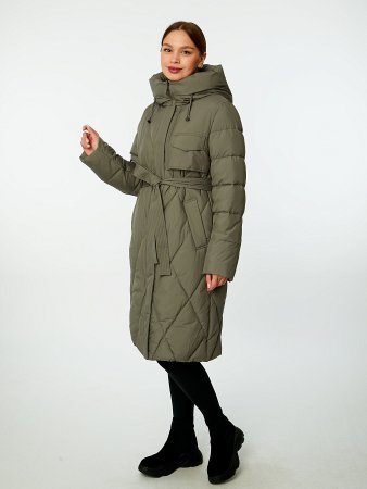 Пуховик женский стёганый с капюшоном