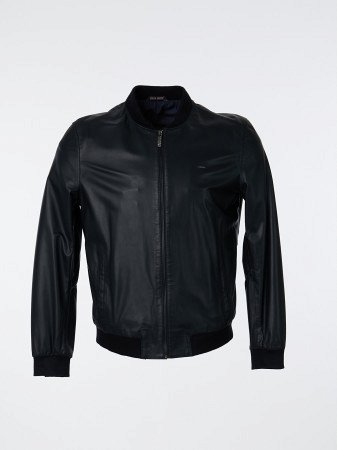 Куртка-бомбер с трикотажной отделкой