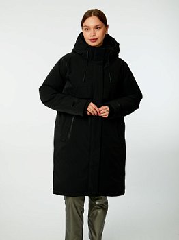 Пуховик женский удлинённый с капюшоном