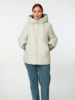 Пуховик укороченный с капюшоном