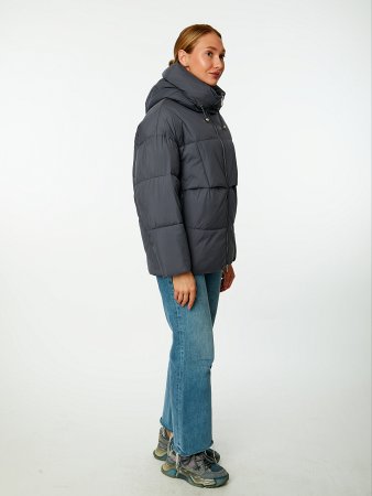 Пуховик женский стёганый с капюшоном