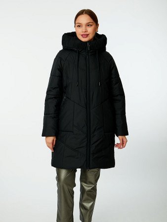 Пуховик женский стёганый с капюшоном