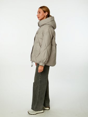 Пуховик женский стёганый с капюшоном