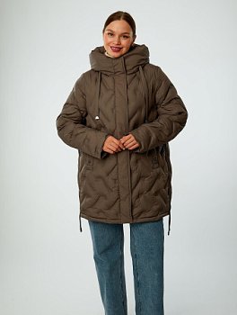 Пуховик женский стёганый с капюшоном