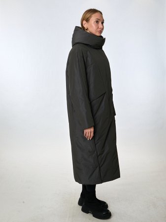Длинный пуховик с капюшоном