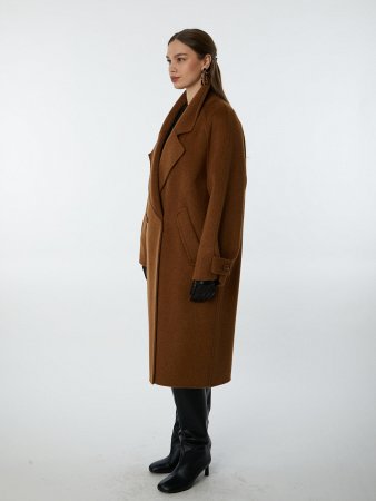 Пальто из натуральной шерсти без подклада