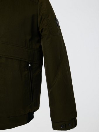 Пуховик-бомбер мужской с капюшоном