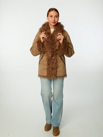 Двусторонняя экодубленка с англ.воротником