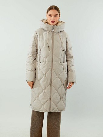 Пуховик стёганый с капюшоном