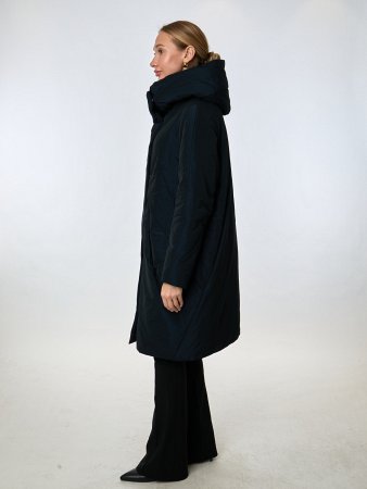 Удлиненный пуховик с капюшоном