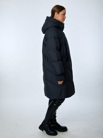 Пуховик женский стёганый с капюшоном 